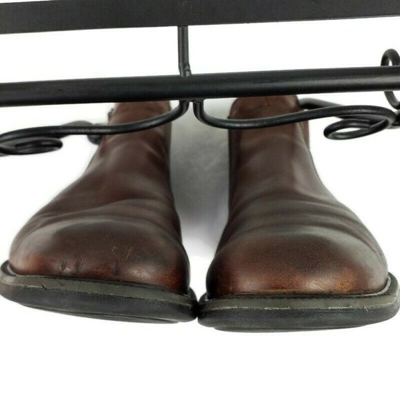 Johnston Murphy Cardell Leather Chelsey Ankle Boots Mens Brown 8M Side Gore - Picture 8 of 10